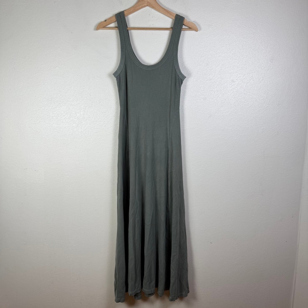 Marine Layer Sage Green Ribbed Knit Scoop Neck Sleeveless Maxi Dress XS
